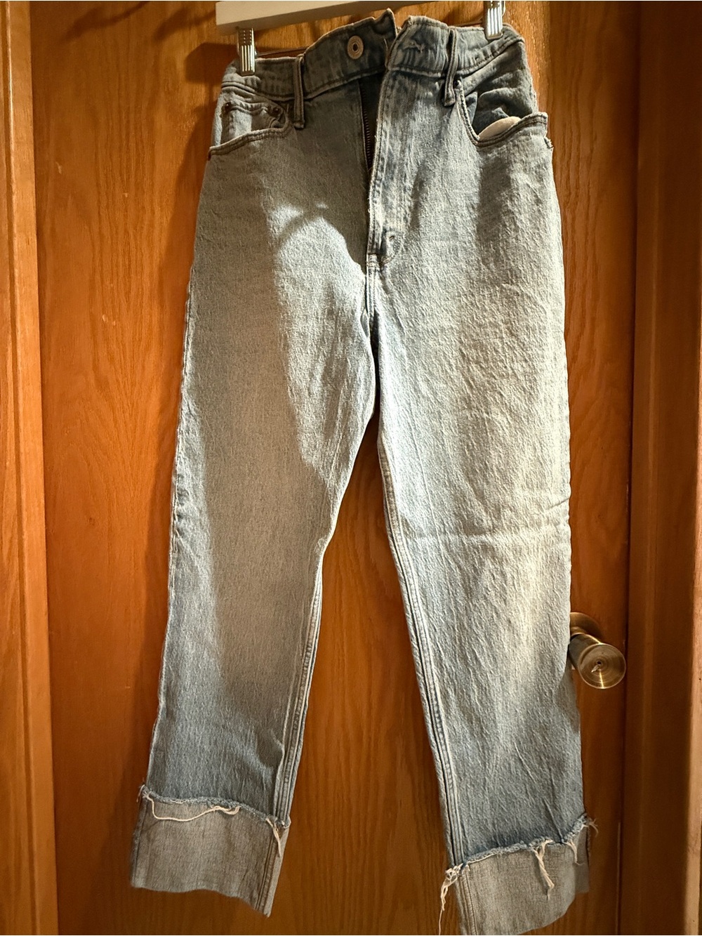Abercrombie 90s straight leg ultra high rise curve love jeans 29R